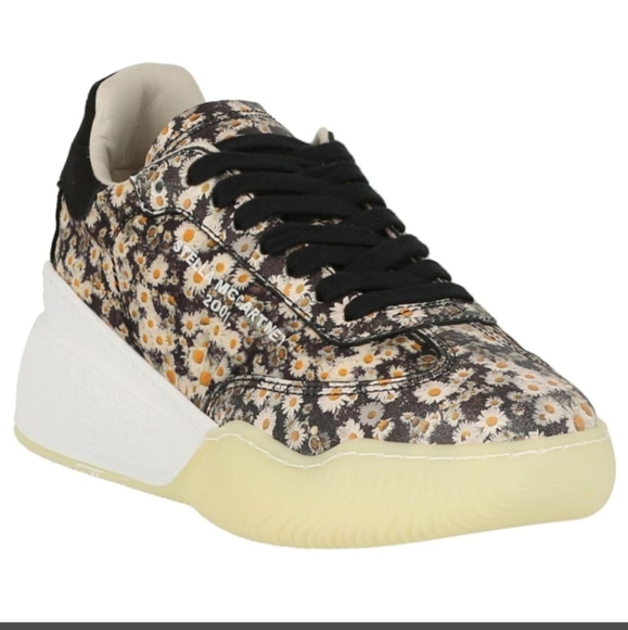 Stella McCartney Daisy Low Top Leather / Fabric Sneakers